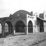 8 - Gilbert Depot built in 1905 and torn down by Southern Pacific in 1965 1st Stationmaster Frederick M. Cannon is in photo